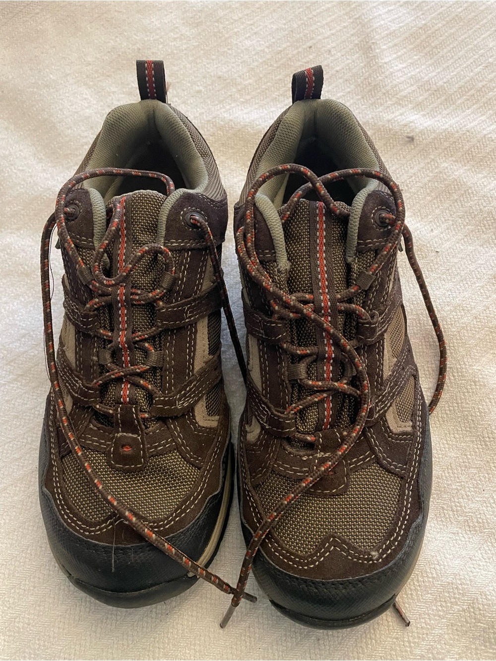 L.L. Bean Brown and Olive Men's Lace-Up Hiking Boots